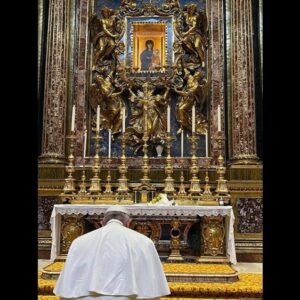 La acción de gracias del Papa Francisco en Santa María La Mayor a su regresó de Irak