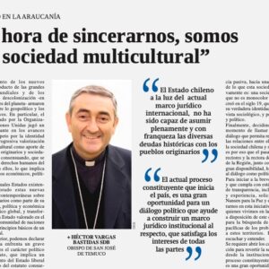 Obispo Héctor Vargas: «Es hora de sincerarnos, somos una sociedad multicultural»